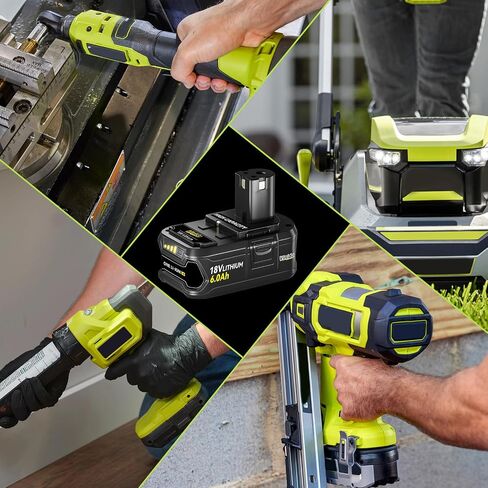 2Packs P108 6.0Ah Replacement for Ryobi 18V Battery Lithium P104 P105 P102 P103 P107 P109 P108 Compatible with Ryobi Battery 18Volt Cordless Tools in Saudi Arabia