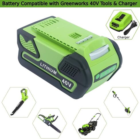 بطارية 6000 مللي أمبير 40 فولت متوافقة مع GreenWorks G-MAX 40 فولت 29472 29462 29252 20202 22262 25312 أدوات كهربائية بالمنشار اللاسلكي in Kuwait