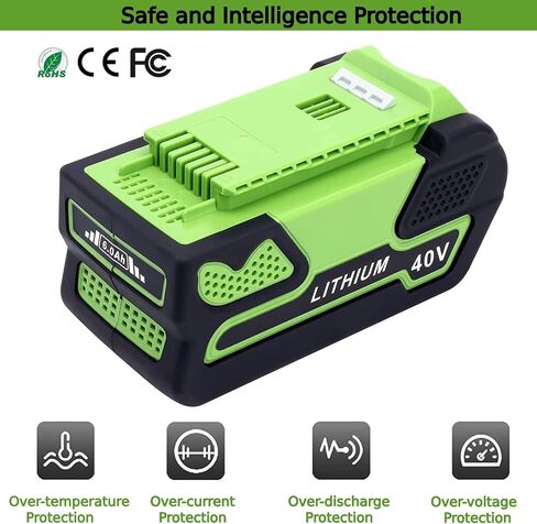 بطارية 6000 مللي أمبير 40 فولت متوافقة مع GreenWorks G-MAX 40 فولت 29472 29462 29252 20202 22262 25312 أدوات كهربائية بالمنشار اللاسلكي in Kuwait