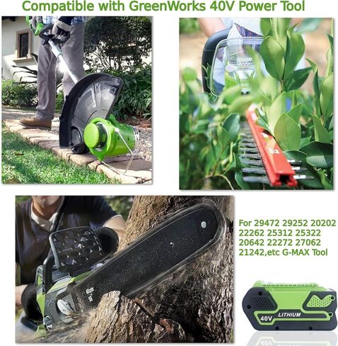 بطارية 6000 مللي أمبير 40 فولت متوافقة مع GreenWorks G-MAX 40 فولت 29472 29462 29252 20202 22262 25312 أدوات كهربائية بالمنشار اللاسلكي in Kuwait