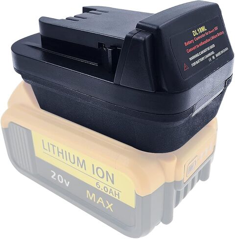 محول لبطارية ديوالت إلى أدوات ميلووكي، محول بطارية DW18ML تحويل لبطارية ليثيوم ديوالت 20 فولت إلى أداة طاقة لاسلكية ميلووكي 18 فولت (DW18ML) in Saudi Arabia