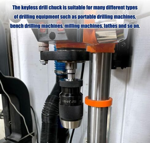 Keyless Drill Chuck MT2 Morse Taper Mount,Lathe Milling and Drilling Machine 3-Jaw for Portable Drills,Bench Drills,Milling Machines,Lathes,Etc.Adjustable 1/32"-1/2" (1mm-13mm) in Saudi Arabia