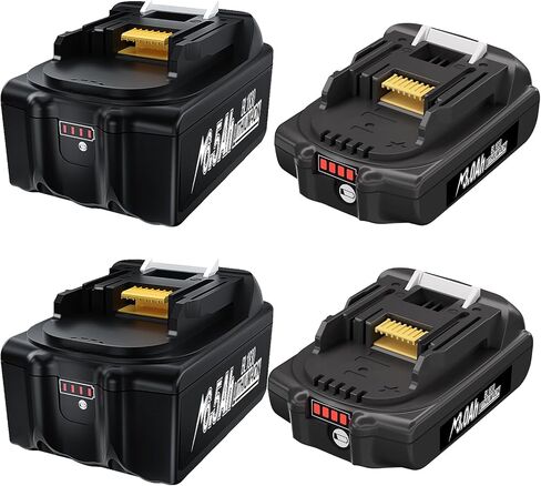 Bonacell 4Pack 18V Replacement for Makita Battery 18V, Compatible with Makita 18V Battery BL1860 BL1850 BL1840 BL1830 BL1820 BL1815B LXT400 in Kuwait