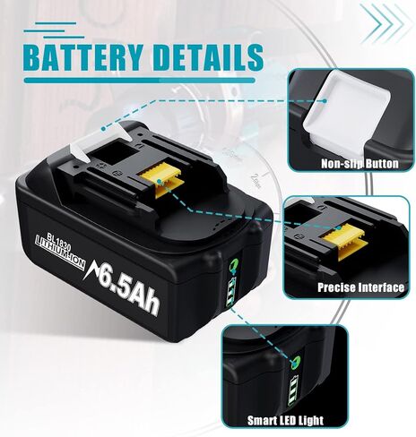 Bonacell 4Pack 18V Replacement for Makita Battery 18V, Compatible with Makita 18V Battery BL1860 BL1850 BL1840 BL1830 BL1820 BL1815B LXT400 in Kuwait