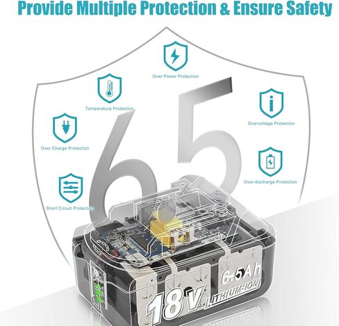 Bonacell 4Pack 18V Replacement for Makita Battery 18V, Compatible with Makita 18V Battery BL1860 BL1850 BL1840 BL1830 BL1820 BL1815B LXT400 in Kuwait