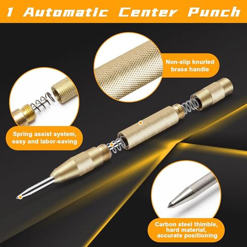 5+1 قطعة من لقم الثقب مع ثقب مركزي تلقائي، مجموعة مثقاب خطوة من التيتانيوم Anglecai HSS، 50 مقاسًا لقمة مثقاب عالية السرعة للمعادن والألومنيوم والخشب والبلاستيك in Kuwait