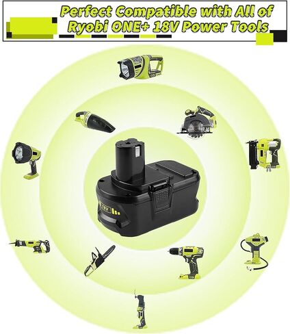 Replacement for Ryobi 18V Battery 18V 6.0Ah Lithium ion 18 Volt Batteries Compatible with Ryobi ONE+ 18V P108 P102 P103 P104 P105 P107 P109 P190 P122 in Saudi Arabia