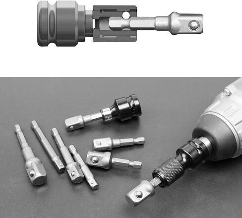 3Pcs 1/4" 3/8" 1/2" Bits Cr-V Hex Shank,Impact Grade Socket Adapter/Extension Set Turns Power Drill Into High Speed Nut Driver,for Cordless Drills Ratchet Extension,Universal Socket Wrench Adapter Set in Saudi Arabia