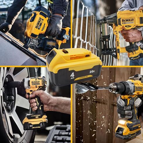 لقطعتين لبطارية DeWalt 20v 4.0Ah، استبدل بطارية DeWalt DCB204 20V Max DCB204-2 DCB205 DCB206 DCB204 DCB208 Series المتوافقة مع بطارية Dewalt 20V in Kuwait
