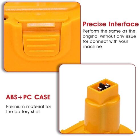 【2Packs Battery 12V 3.6Ah 】Replacemnet Battery and Charger for Dewalt 12V Battery DW9071 DC9072 DE9037 DE9071 DE9072 DE9074 DE9075 Cordless Power Compatible with Dewalt 12 Volt Battery Chargers Yellow in Kuwait