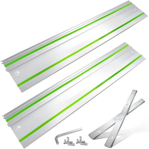 FS-800/2 64 بوصة دليل السكك الحديدية 32 بوصة 2 قطعة دليل السكك الحديدية لمنشار المسار Festool TS-55/TS-75، سبائك الألومنيوم، مع موصل in Kuwait