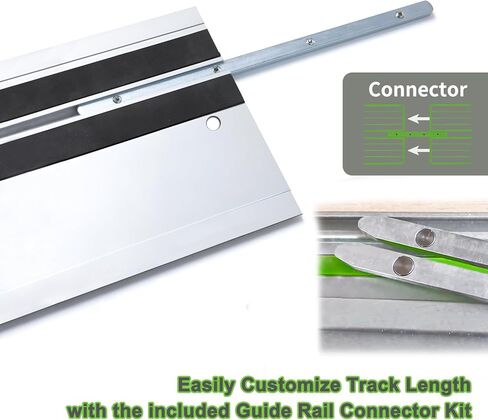 FS-800/2 64 بوصة دليل السكك الحديدية 32 بوصة 2 قطعة دليل السكك الحديدية لمنشار المسار Festool TS-55/TS-75، سبائك الألومنيوم، مع موصل in Kuwait