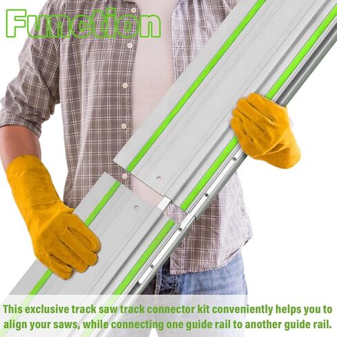 FS-800/2 64 بوصة دليل السكك الحديدية 32 بوصة 2 قطعة دليل السكك الحديدية لمنشار المسار Festool TS-55/TS-75، سبائك الألومنيوم، مع موصل in Kuwait