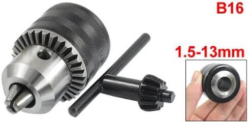 uxcell A13030400ux0464 Key Type 1.5-13mm Capacity B16 Tapered Bore Drill Chuck in Saudi Arabia
