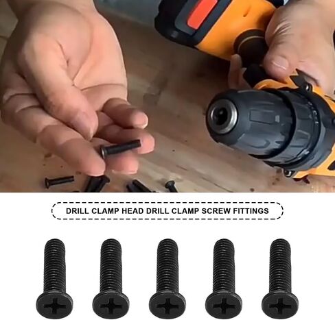 The Lord of the Tools 5PCS M5x25mm Drill Chuck Shank Adapter Screw Carbon Steel Fixing Screw Left Hand Thread for UNF Drill Chuck Shank Adapter Black in Saudi Arabia