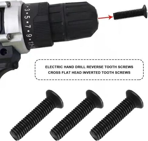 The Lord of the Tools 5PCS M5x25mm Drill Chuck Shank Adapter Screw Carbon Steel Fixing Screw Left Hand Thread for UNF Drill Chuck Shank Adapter Black in Saudi Arabia