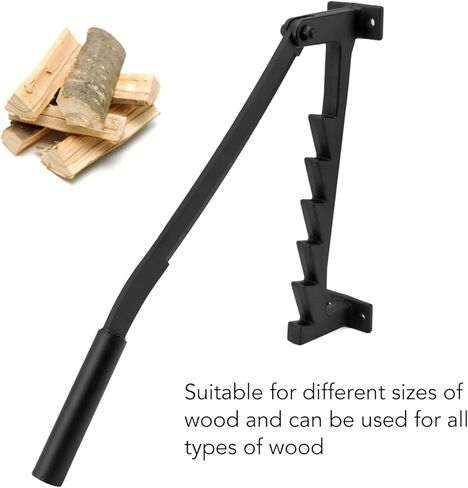 Wall Mounted Firewood Splitter, High Carbon Steel Manual Log Splitter Wall Mounted Kindling Wood Splitter for Efficient Splitting Outdoor Camping in Saudi Arabia