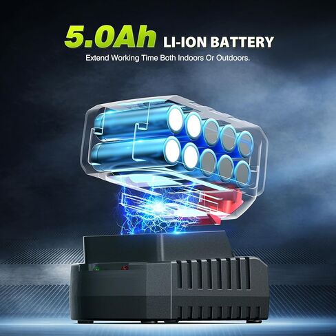 مفتاح ربط تأثير 2000N.m عزم دوران عالٍ، 3/4 إلى 1/2 مسدس تأثير بدون فرش، مفتاح ربط تأثير لاسلكي 1500 قدم رطل بطارية 5.0AH، شاحن سريع، مفتاح ربط كهربائي للشاحنة الثقيلة RV in Kuwait