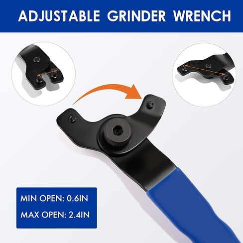 مفتاح طاحونة زاوية TAROSE مفتاح ربط عالمي قابل للتعديل مع 4 قطع 5/8-11 عمود طاحونة متوافق مع أجزاء طاحونة ديوالت ميلووكي ماكيتا بوش ريوبي بلاك ديكر in Kuwait