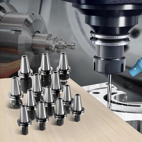 VEVOR CAT40 Collet Holder ER 16/32 Collet Set, 35 PCs, SLN FMB ER16/32 APU Tool Holders Spring Steel Collet Chucks with 10 Pull Studs and 3 Wrenches, for Milling Machine Drill Presses Boring Machine in Saudi Arabia