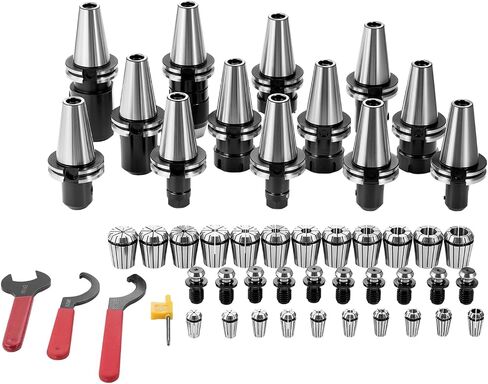 VEVOR CAT40 Collet Holder ER 16/32 Collet Set, 35 PCs, SLN FMB ER16/32 APU Tool Holders Spring Steel Collet Chucks with 10 Pull Studs and 3 Wrenches, for Milling Machine Drill Presses Boring Machine in Saudi Arabia
