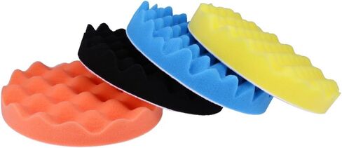 4 قطع من وسادة التلميع الإسفنجية لتلميع الوافل بديلة لملمع السيارة مقاس 7 بوصات in Kuwait