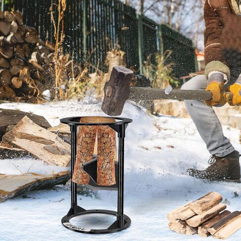 Firewood Splitter Kindling - Wood Splitter Log Splitting Wedge with Cover, No Sharp Edge,Manual Log Splitter for Wood Splitting,Heavy Duty Strong Steel Splits Firewood Safely and Easily.XL in Saudi Arabia