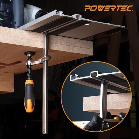 POWERTEC 110" Track Saw Guide Kit for DeWalt, Includes 2PK 55" Guide Rails, 1PK Guide Rail Connector, and 2PK 7" Track Saw Clamps (72059) in Saudi Arabia