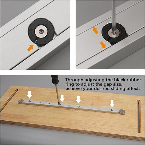 Aluminium Alloy Miter Bar, Slider Table Saw Gauge Rod T-Slot Track Bar Rail Clamping Tool Rail Miter Guage Bar for Router Tables and Woodworking (300mm 11.81inch) in Kuwait