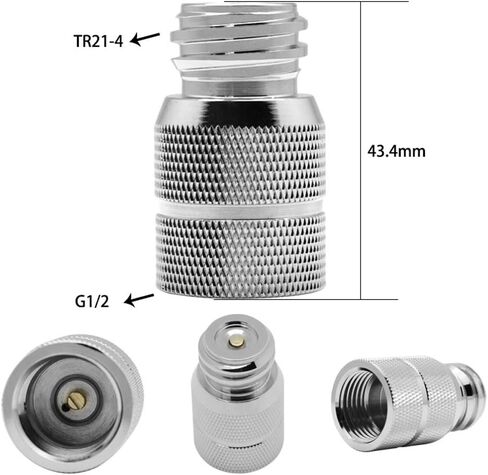 Fdit CO2 Cylinder Adapter,Air fitting Quick Connect Coupler for TR21-4 Male Thread to G1/2 Type30 Female Thread in Saudi Arabia