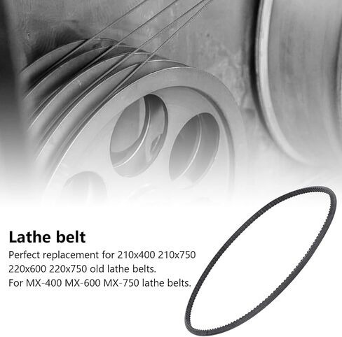Lathe Belt, Teeth Drive Power Twist Link Belt Transparent Rubber Replacement 5M375 210x400 210x750 220x600 220x750 MX 400 MX 600 MX 750 Harbor Freight Central Machinery Wood Table Saws Woodworking in Saudi Arabia