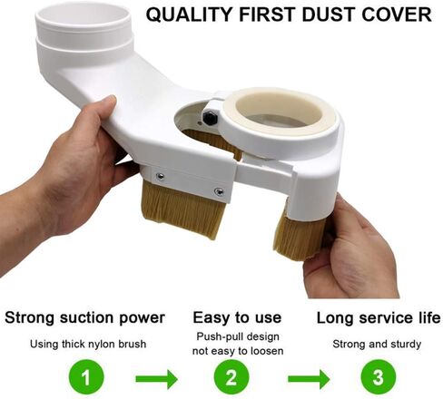 CNC Dust Shoe,70mm(2.75in),White in Saudi Arabia