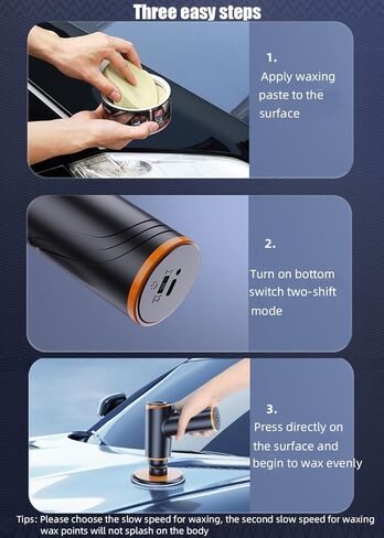 مجموعة تلميع عازلة السيارة اللاسلكية - 1800 دورة في الدقيقة أداة تلميع السيارة المدارية العشوائية المحمولة القابلة لإعادة الشحن للتفصيل والتلميع وإزالة الشعر بالشمع in Kuwait