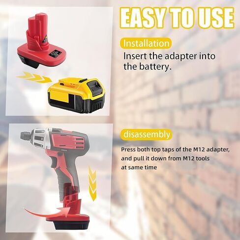 محول بطارية EID M12، تحويل لبطارية DeWalt 12V إلى استبدال بطارية M12، ثم تشغيل أدوات بطارية Milwaukee M12 in Kuwait