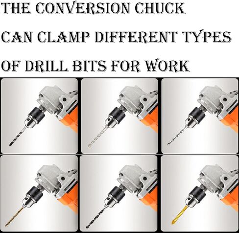 محول تشاك الحفر سريع التغيير من KEWAYO - ساق SDS Plus لتحويل المطرقة، سعة 1.5 إلى 13 مم، حامل 1/2-20 UNF in Kuwait