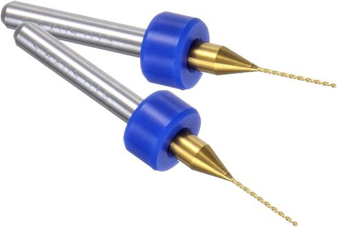 uxcell 10pcs PCB Drill Bits 1/8" Shank 0.5mm Titanium Coated Carbide Micro Twist Mini Drill Bits Set Rotary Drilling Tool for Print Circuit Board Jewelry CNC Engraving in Saudi Arabia