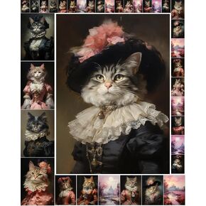 حزمة ورق Decoupage (35 ورقة مقاس 6 بوصات × 8 بوصات) بطاقات صور توضيحية كلاسيكية للجراء والكلاب الفيكتورية الأنيقة من FLONZ لتزيين صفحات Decoupage والحرف اليدوية وسجلات القصاصات in Kuwait