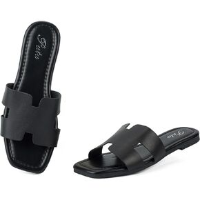 Putu Women's Flat Sandals Summer Sandals Cute Slide Sandals