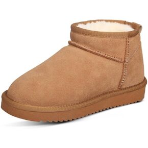 Mini Snow Boots for Women Anti-Slip Womens Boots Fur Fleece Lined Ankle Boot Winter Suede Snow Boots Indoor & Outdoor