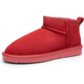 DREAM PAIRS Ankle Winter Mini Boots for Women | Genuine Suede Faux Fur Lining Water Resistant Warm Snow Boots Slip On Memory Foam Comfort Booties FuzzyClassic in Saudi Arabia