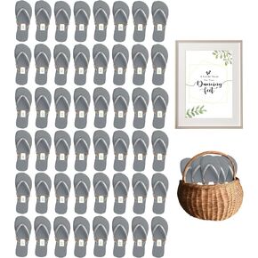 Bulk Flip Flops for Weddings | 48 Pairs | Reception Guest Slippers | Women Men Beach Pool Wholesale Sandals Pack