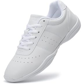 Girls Cheerleading Shoes Dancing White Sneakers Style SG02 Size Little Kid 12 - Womens 11.5