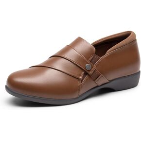 DREAM PAIRS Loafer for Women Slip-on Comfortable Dressy Loafers Business Casual Work Office Loafer Shoes Faux Leather Round Toe with Arch Support