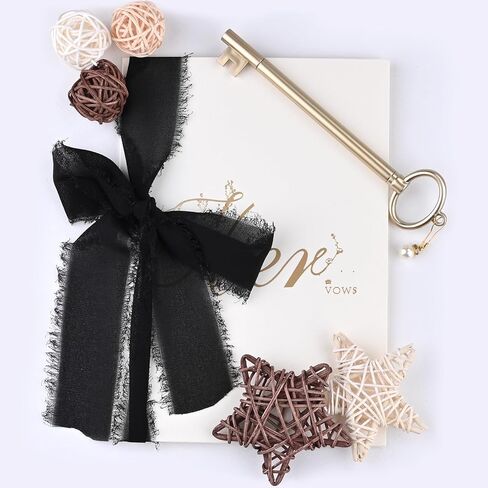 3 Rolls Light Purple Handmade Fringe Chiffon Ribbon 1.5" x 7Yd Yard Silk-Like Ribbon Colorful Rustic Ribbon for Bouquets Wrapping Decor Wedding Tie Invitations Crafts in Kuwait