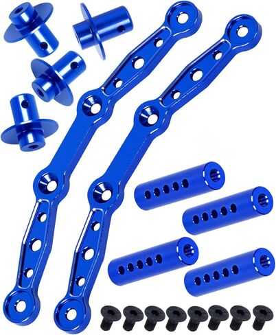 Aluminum Front Rear Body Posts Mount Shell Column Fixing Bracket Upgrades Part for 1/8 Mojave 4X4 4S BLX RC Car,Alloy Body Post Set Hops Up,Replaces ARA320740 Red in Saudi Arabia