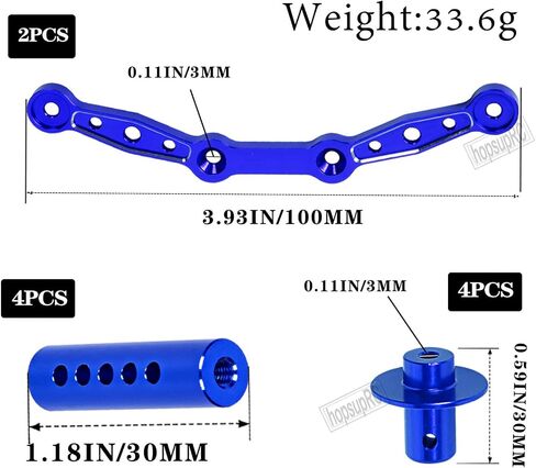 Aluminum Front Rear Body Posts Mount Shell Column Fixing Bracket Upgrades Part for 1/8 Mojave 4X4 4S BLX RC Car,Alloy Body Post Set Hops Up,Replaces ARA320740 Red in Saudi Arabia