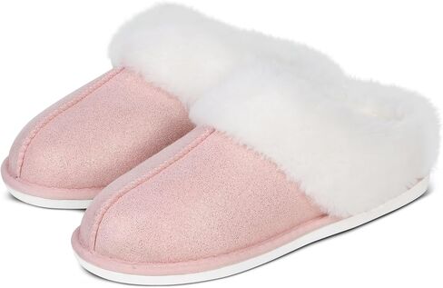 SNOWDROP Women's Slippers,Memory Foam Non-Slip Soft Warm And Cozy Fluffy Fuzzy Lady's Slippers,Indoor Outdoor Faux Fur House Shoes in Saudi Arabia