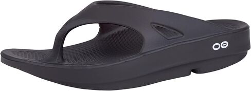 OOFOS OOriginal Sandal, Black - Men’s Size 14, Women’s Size 16 - Lightweight Recovery Footwear - Reduces Stress on Feet, Joints & Back - Machine Washable in Saudi Arabia