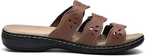 Women's Classic Leather Sandals Slide Casual Sandals with Arch Support Adjustable Hook and Loop Straps Slip-On Shoes Outdoor 2024 in Saudi Arabia