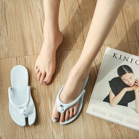 Foldable Flip-Flop for Women Men, Travel Slides Sandals Slippers Soft Comfy Non-Slip Quick Dry House Bathroom Shower Shoes Gym Spa Swimming Sandals Beach in Saudi Arabia